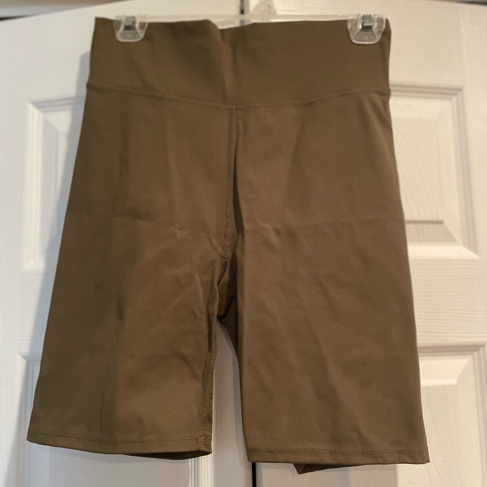 Olive Green Madewell Biker Shorts
